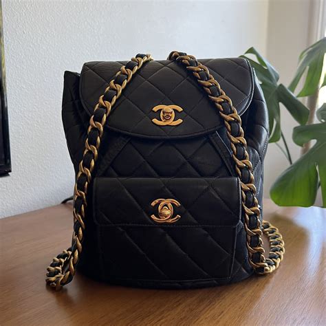 fake black chanel backpack
